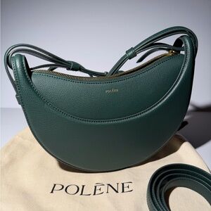 NEW Polène Numéro Dix Textured Green Shoulder Bag